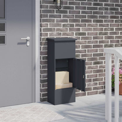 Parcel Drop Box with Door Anthracite 44.5 x 29 x 110.5 cm Steel