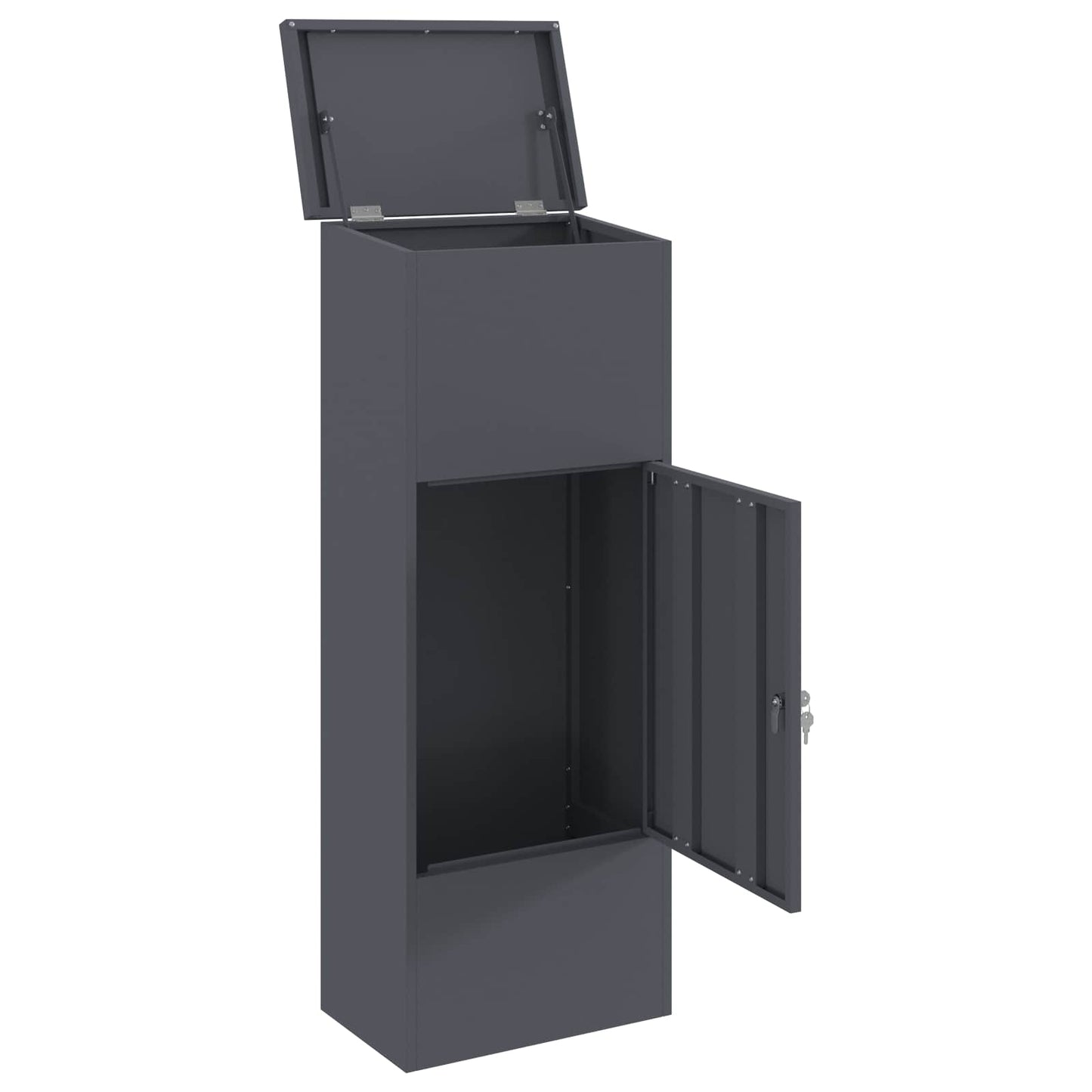 Parcel Drop Box with Door Anthracite 44.5 x 29 x 110.5 cm Steel