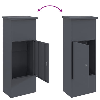 Parcel Drop Box with Door Anthracite 44.5 x 29 x 110.5 cm Steel
