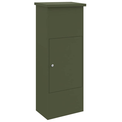 Parcel Drop Box Olive green 44.5 x 29 x 110.5 cm Steel