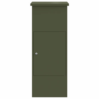 Parcel Drop Box Olive green 44.5 x 29 x 110.5 cm Steel