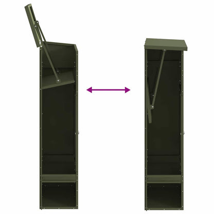 Parcel Drop Box Olive green 44.5 x 29 x 110.5 cm Steel