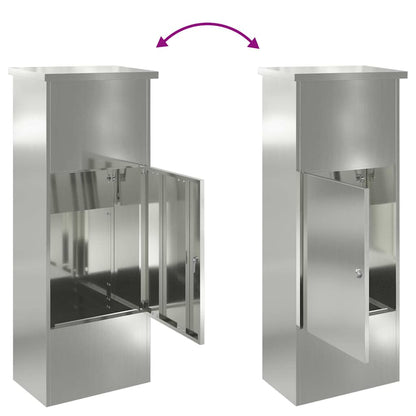 Parcel Drop Box Black 44.5 x 29 x 110.5 cm Galvanised Steel
