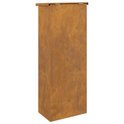 Parcel Drop Box Rusty 44.5 x 29 x 110.5 cm Weathering Steel