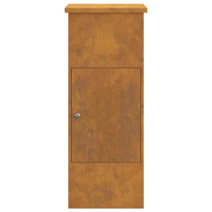 Parcel Drop Box Rusty 44.5 x 29 x 110.5 cm Weathering Steel