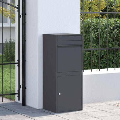 Parcel Drop Box with Storage Anthracite 47.5 x 38 x 59 cm Steel