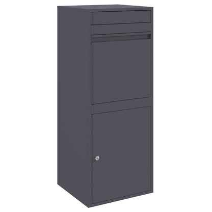Parcel Drop Box with Storage Anthracite 47.5 x 38 x 59 cm Steel
