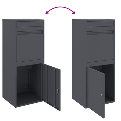 Parcel Drop Box with Storage Anthracite 47.5 x 38 x 59 cm Steel