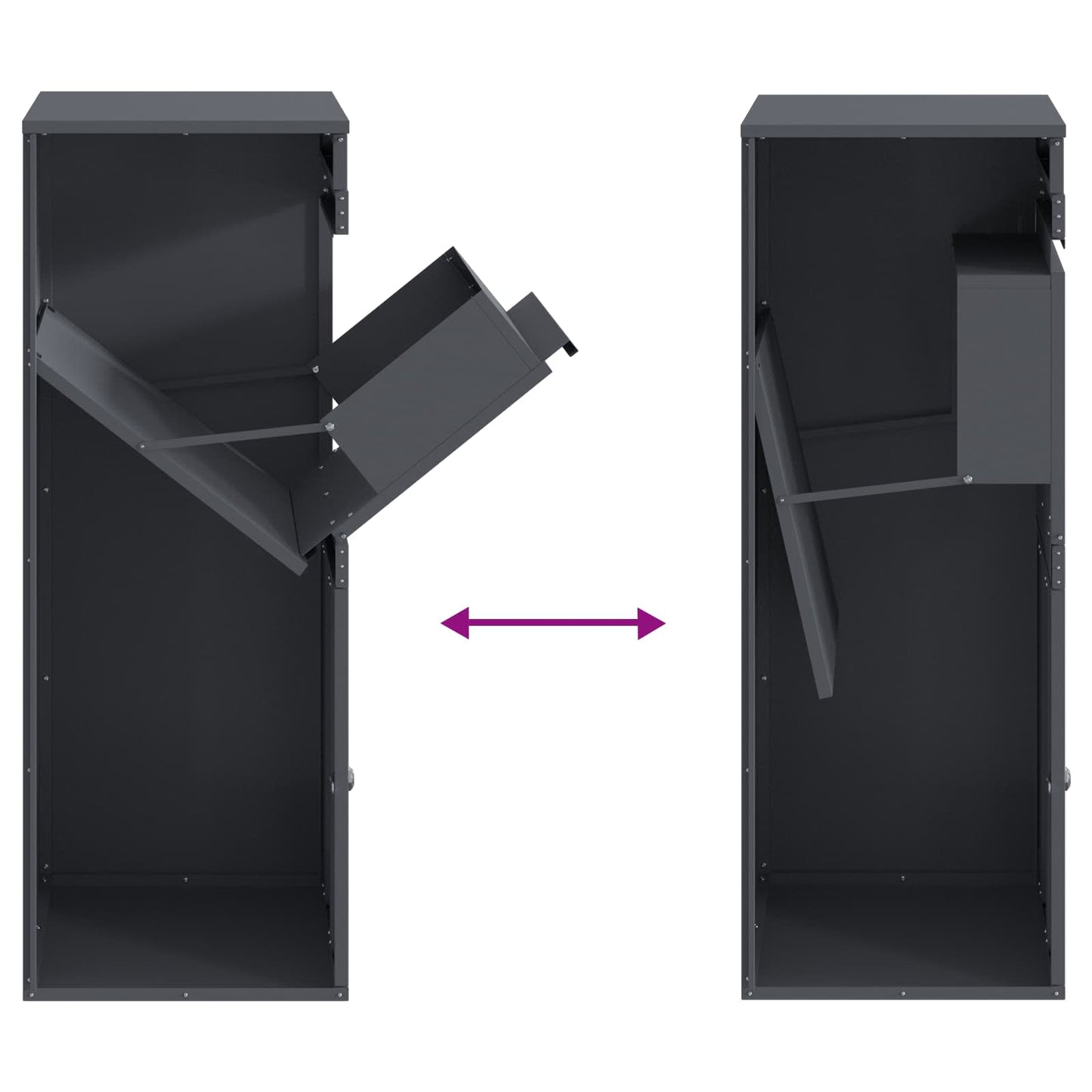 Parcel Drop Box with Storage Anthracite 47.5 x 38 x 59 cm Steel