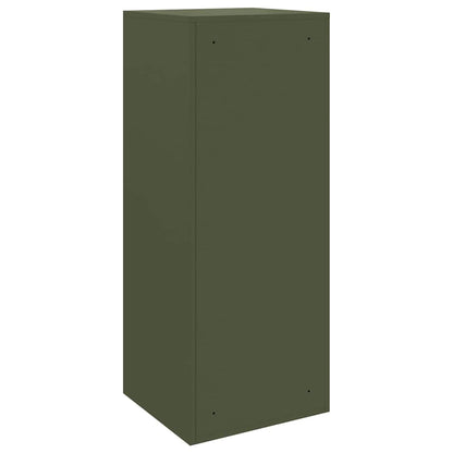 Parcel Drop Box with Storage Olive green 41 x 38 x 103 cm Steel