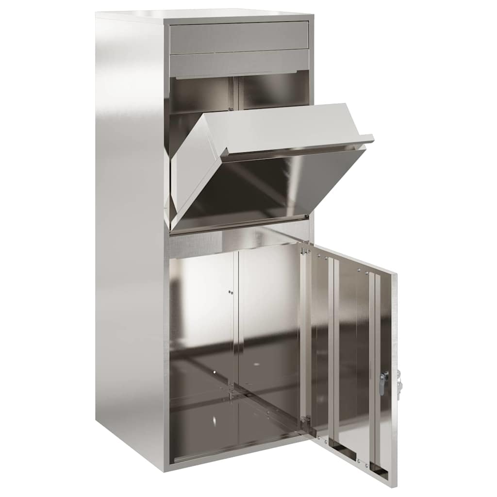 Parcel Drop Box Silver 47.5 x 38 x 59 cm Stainless Steel