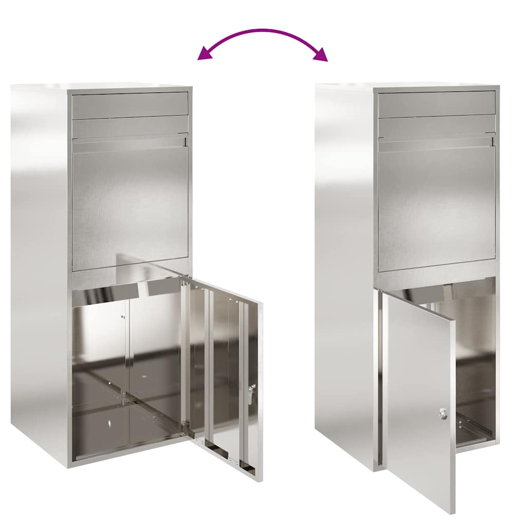 Parcel Drop Box Silver 47.5 x 38 x 59 cm Stainless Steel
