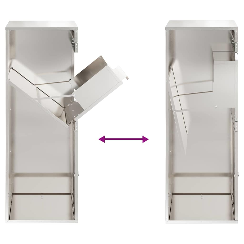 Parcel Drop Box Silver 47.5 x 38 x 59 cm Stainless Steel