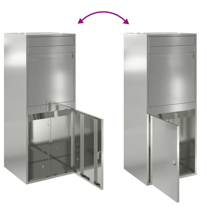 Parcel Drop Box Silver 47.5 x 38 x 59 cm Galvanised Steel
