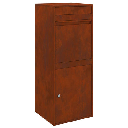 Parcel Drop Box Rusty 41 x 38 x 103 cm Weathering Steel