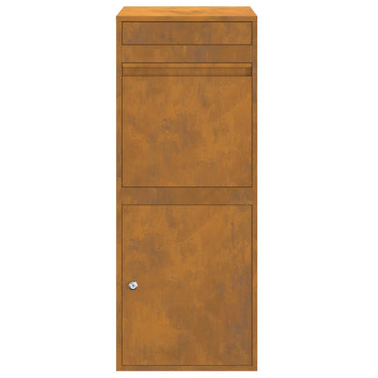 Parcel Drop Box Rusty 41 x 38 x 103 cm Weathering Steel