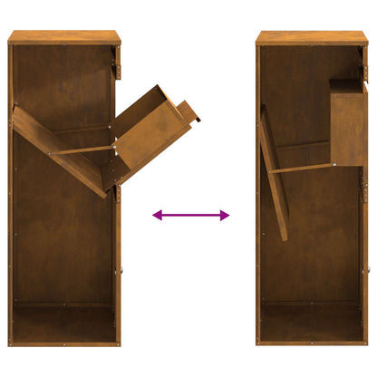 Parcel Drop Box Rusty 41 x 38 x 103 cm Weathering Steel