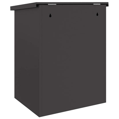 Parcel Drop Box with Storage Black 47.5 x 38 x 59 cm Steel