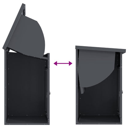 Parcel Drop Box with Storage Anthracite 47.5 x 38 x 59 cm Steel