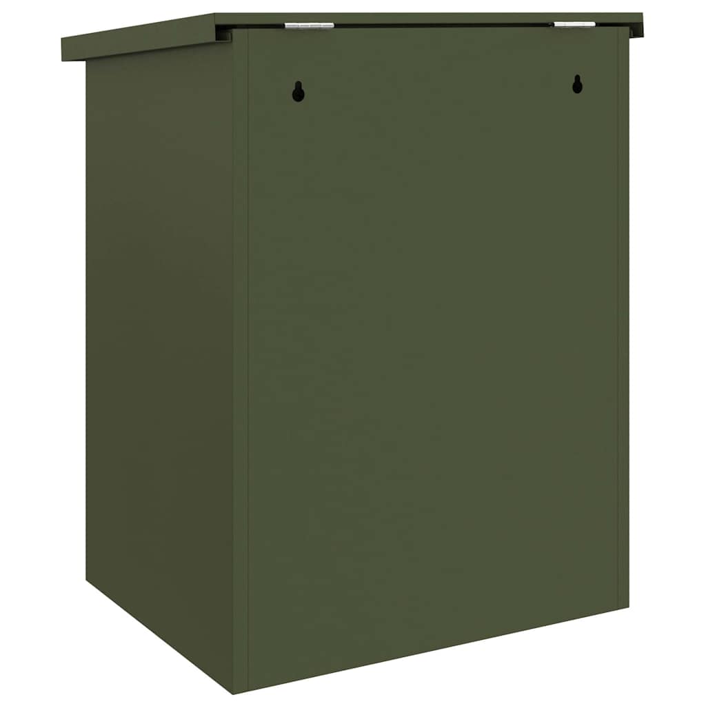 Parcel Drop Box with Door Olive green 47.5 x 38 x 59 cm Steel