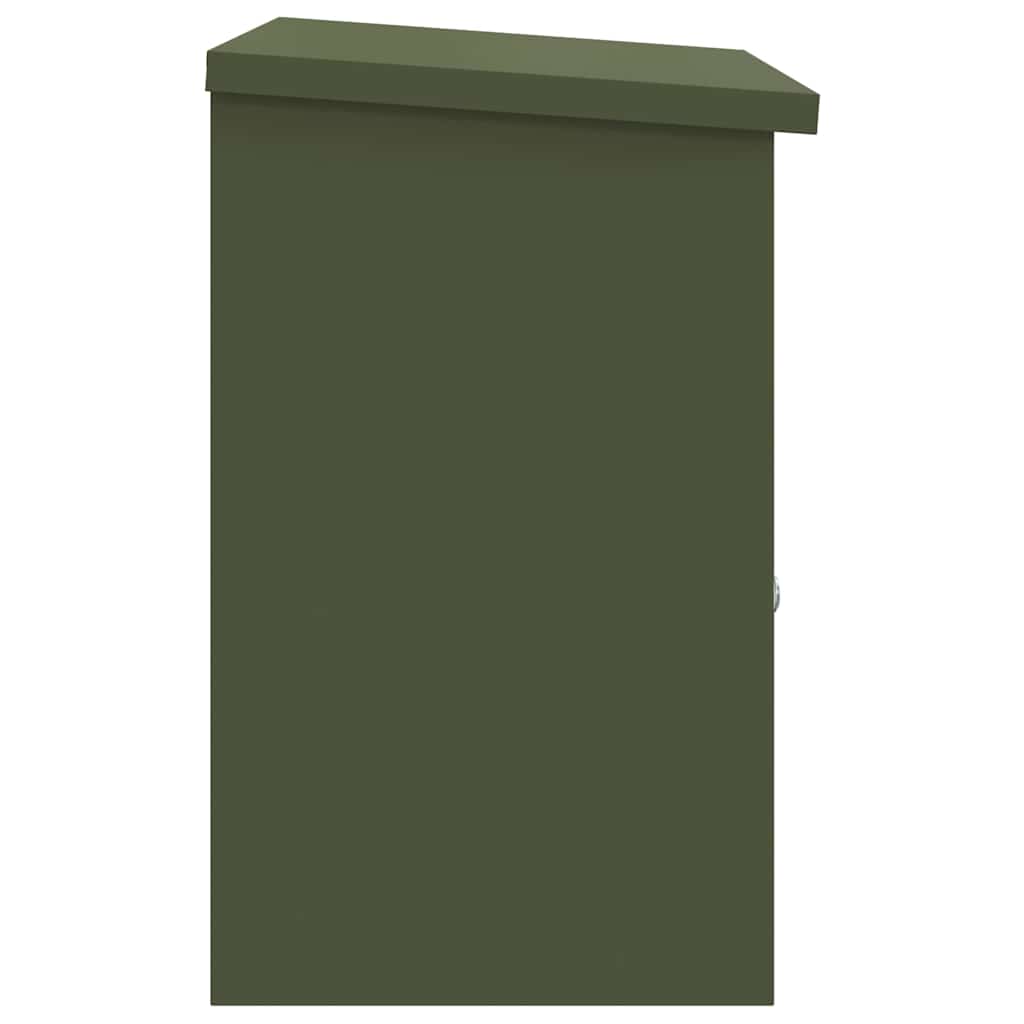 Parcel Drop Box with Door Olive green 47.5 x 38 x 59 cm Steel