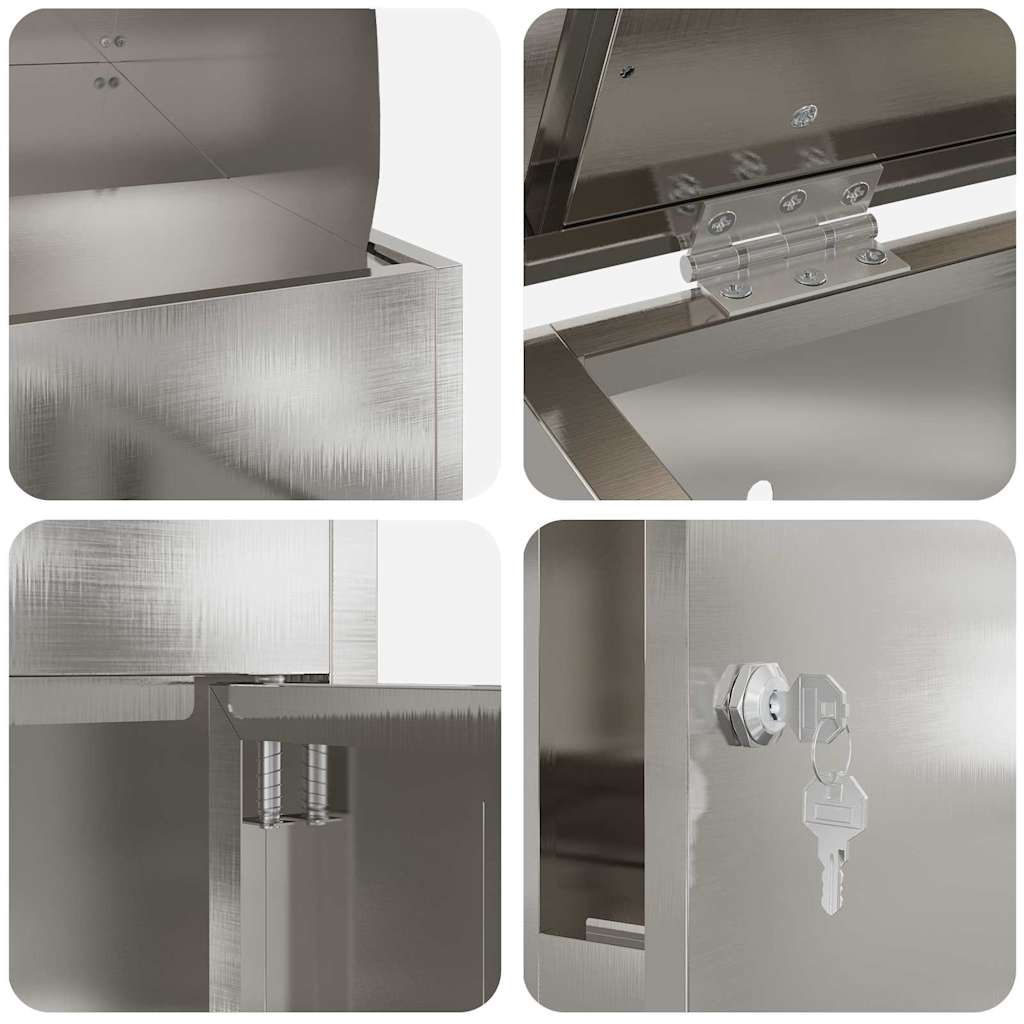Parcel Drop Box Silver 47.5 x 38 x 59 cm Stainless Steel