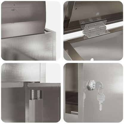 Parcel Drop Box Silver 47.5 x 38 x 59 cm Stainless Steel