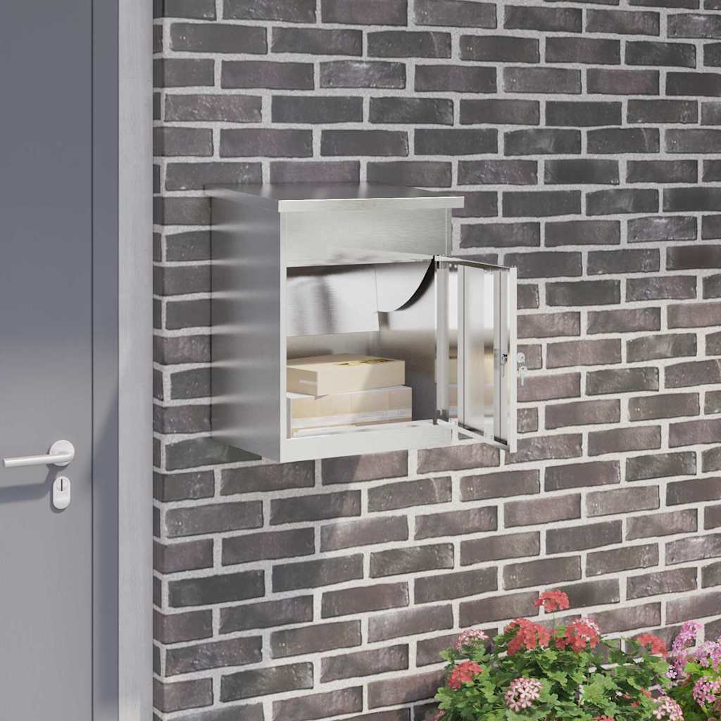 Parcel Drop Box Silver 47.5 x 38 x 59 cm Stainless Steel