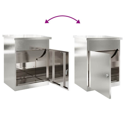 Parcel Drop Box Silver 47.5 x 38 x 59 cm Stainless Steel