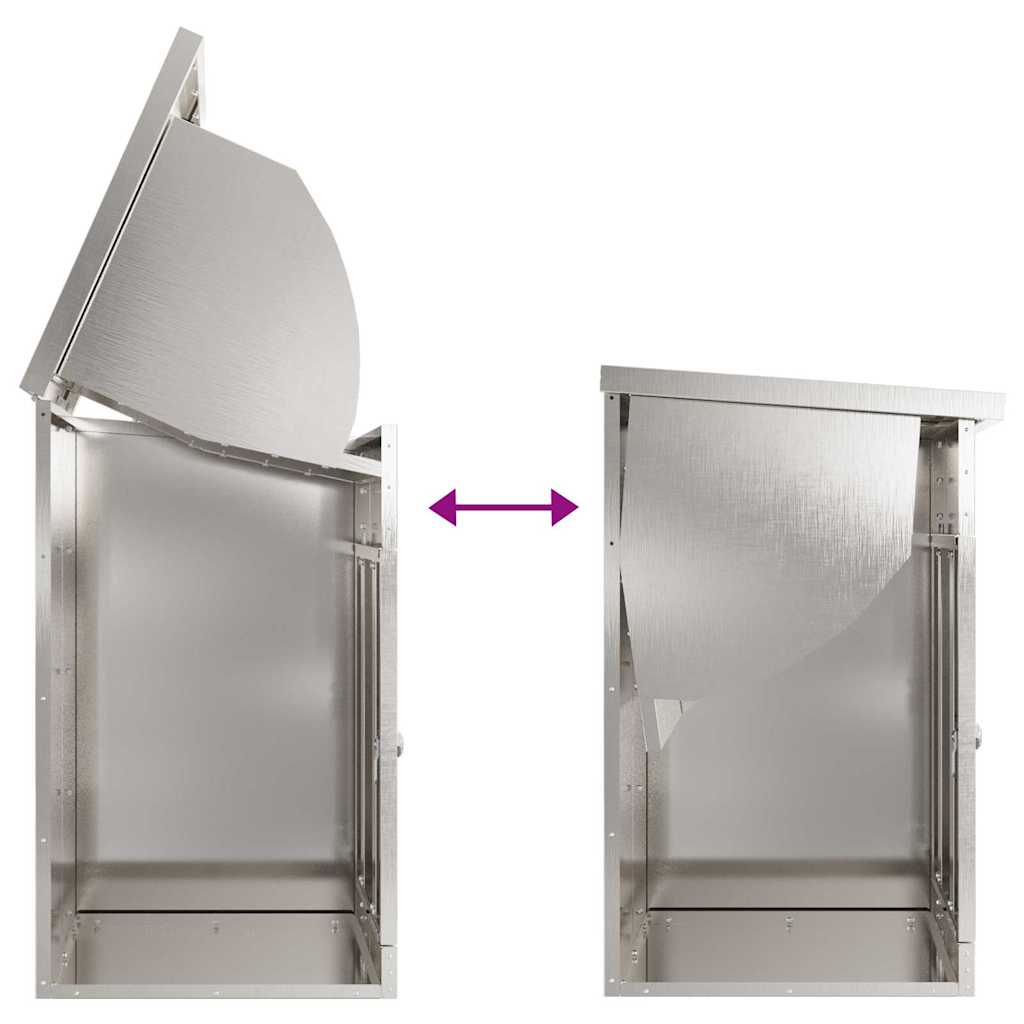 Parcel Drop Box Silver 47.5 x 38 x 59 cm Stainless Steel