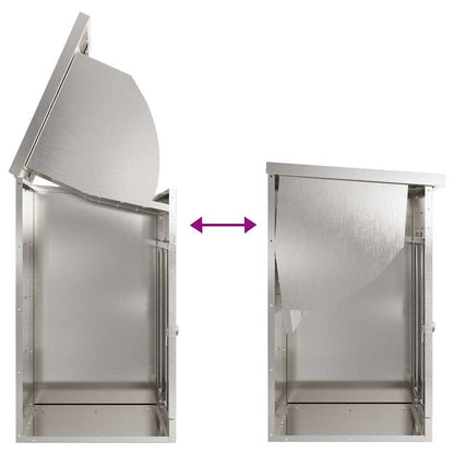 Parcel Drop Box Silver 47.5 x 38 x 59 cm Stainless Steel
