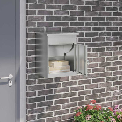 Parcel Drop Box Black 47.5 x 38 x 59 cm Galvanised Steel