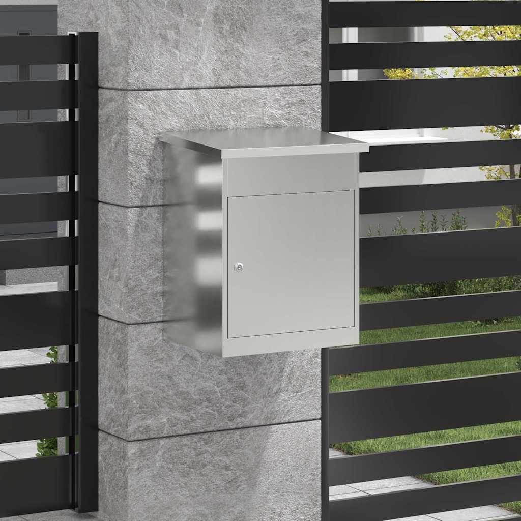 Parcel Drop Box Black 47.5 x 38 x 59 cm Galvanised Steel