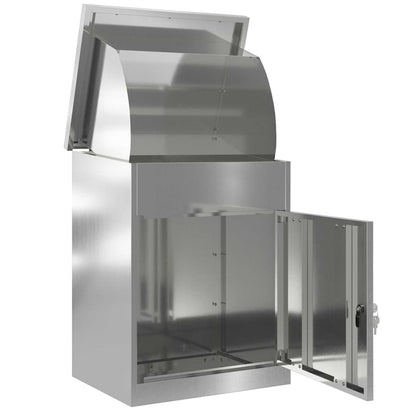 Parcel Drop Box Black 47.5 x 38 x 59 cm Galvanised Steel