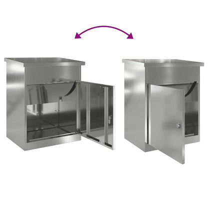 Parcel Drop Box Black 47.5 x 38 x 59 cm Galvanised Steel