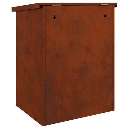 Parcel Drop Box Rusty 47.5 x 38 x 59 cm Weathering Steel
