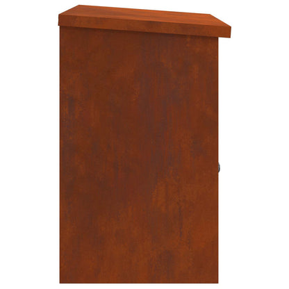 Parcel Drop Box Rusty 47.5 x 38 x 59 cm Weathering Steel