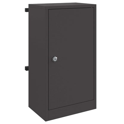 Mailbox with Storage with Door Black 30 x 20 x 55 cm Steel