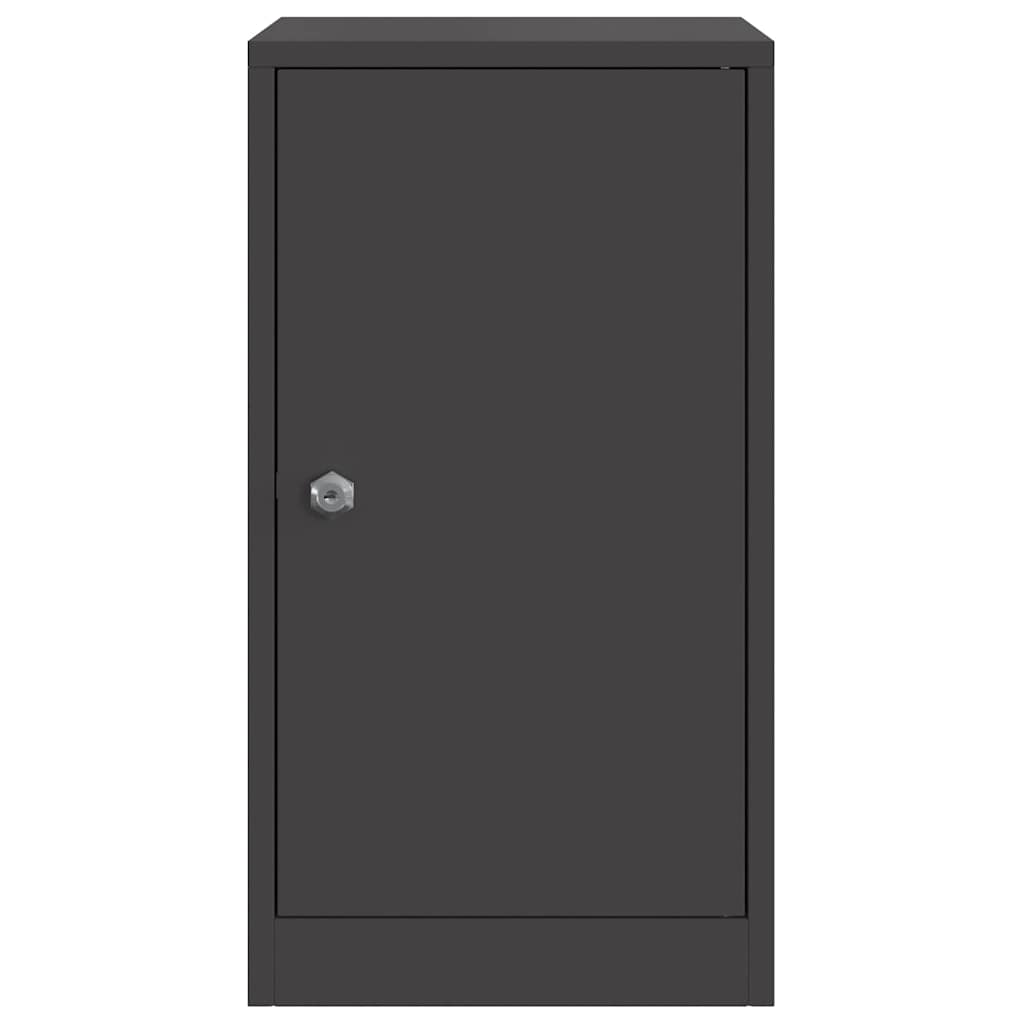 Mailbox with Storage with Door Black 30 x 20 x 55 cm Steel