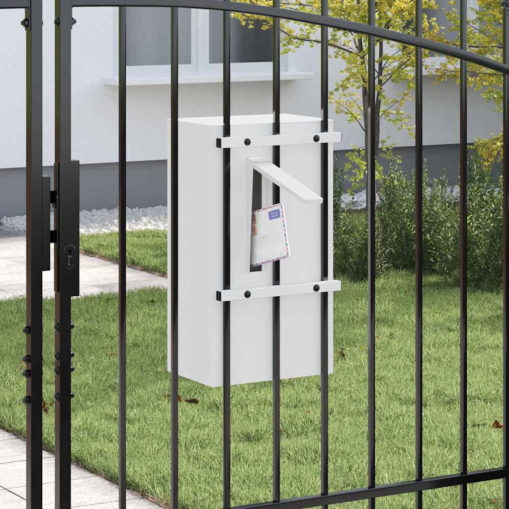 Mailbox with Storage with Door White 30 x 20 x 55 cm Steel