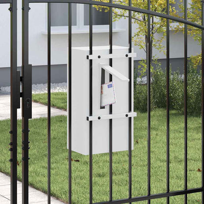 Mailbox with Storage with Door White 30 x 20 x 55 cm Steel