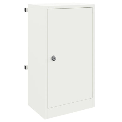 Mailbox with Storage with Door White 30 x 20 x 55 cm Steel