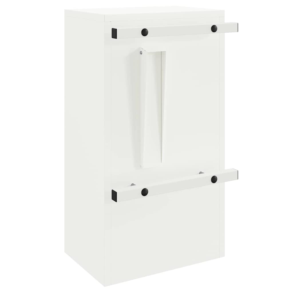 Mailbox with Storage with Door White 30 x 20 x 55 cm Steel