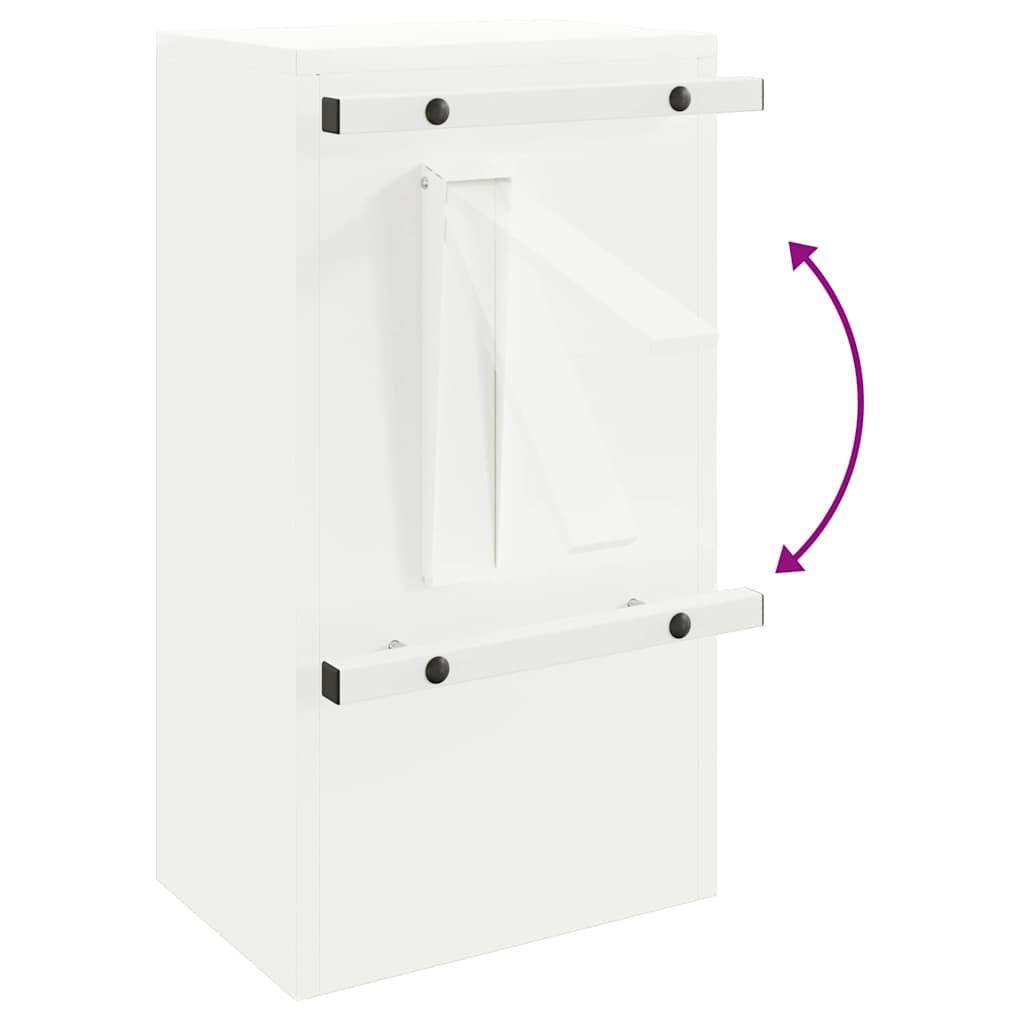 Mailbox with Storage with Door White 30 x 20 x 55 cm Steel