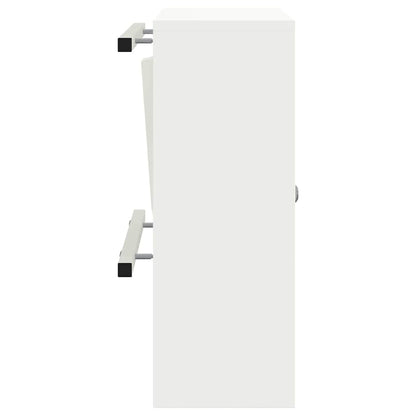 Mailbox with Storage with Door White 30 x 20 x 55 cm Steel