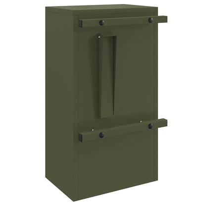 Mailbox with Storage Olive green 30 x 20 x 55 cm Steel