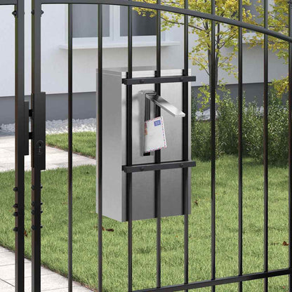 Mailbox with Storage Silver 30 x 20 x 55 cm Stainless Steel