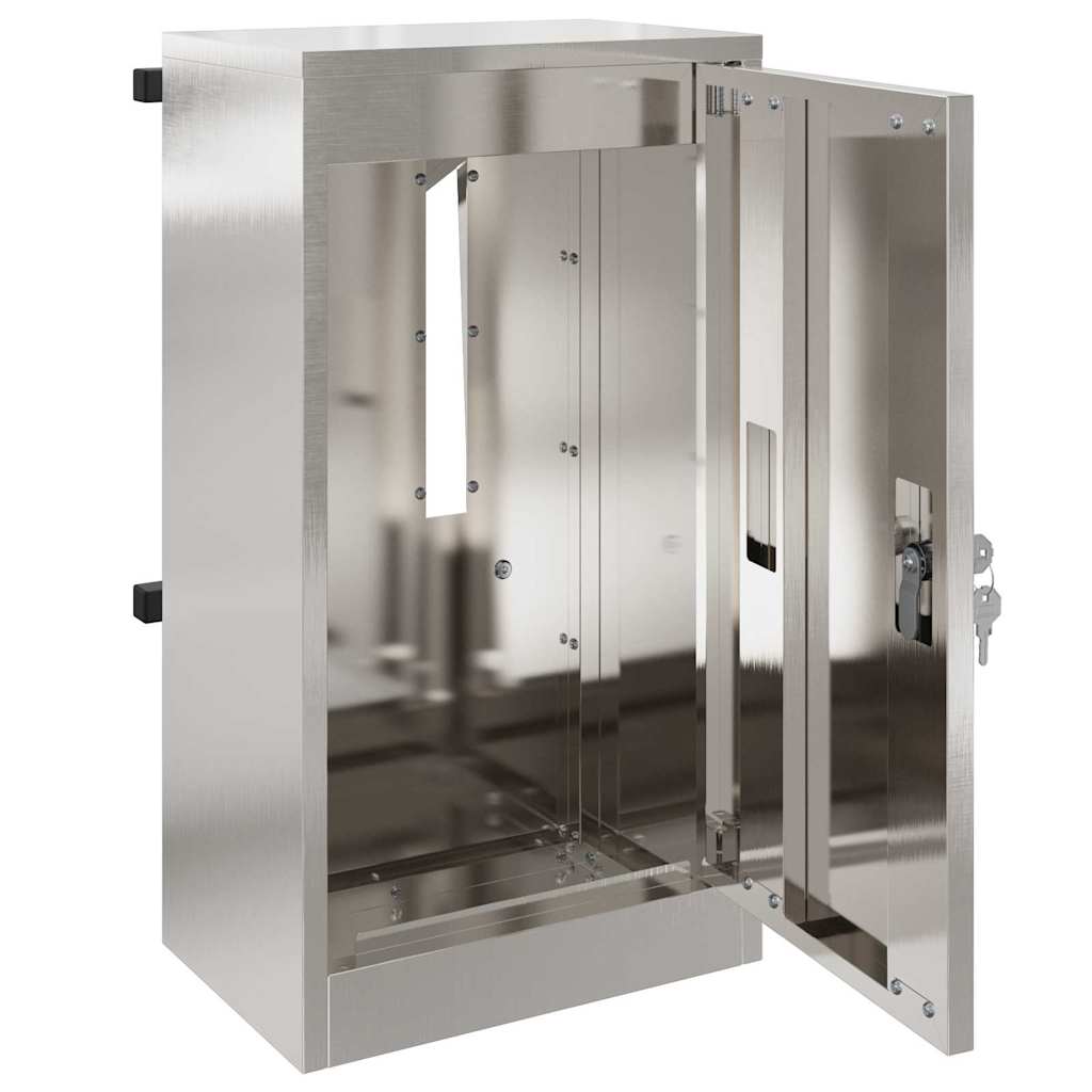 Mailbox with Storage Silver 30 x 20 x 55 cm Stainless Steel