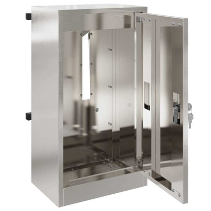 Mailbox with Storage Silver 30 x 20 x 55 cm Stainless Steel