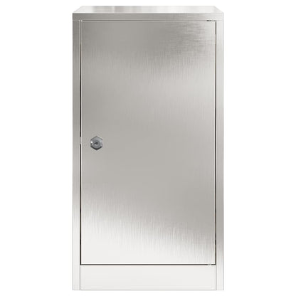 Mailbox with Storage Silver 30 x 20 x 55 cm Stainless Steel